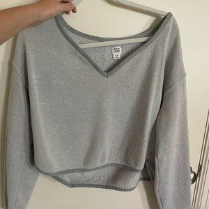 Gray long sleeve urban outfitters top